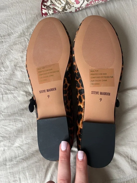 Steve Madde Dreaming-L Cheetah Mary Jane Flats - Picture 4 of 4